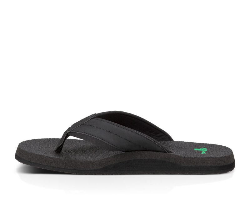 Sanuk Beer Cozy 2 Men's Flip Flops Black | Canada 269RVD